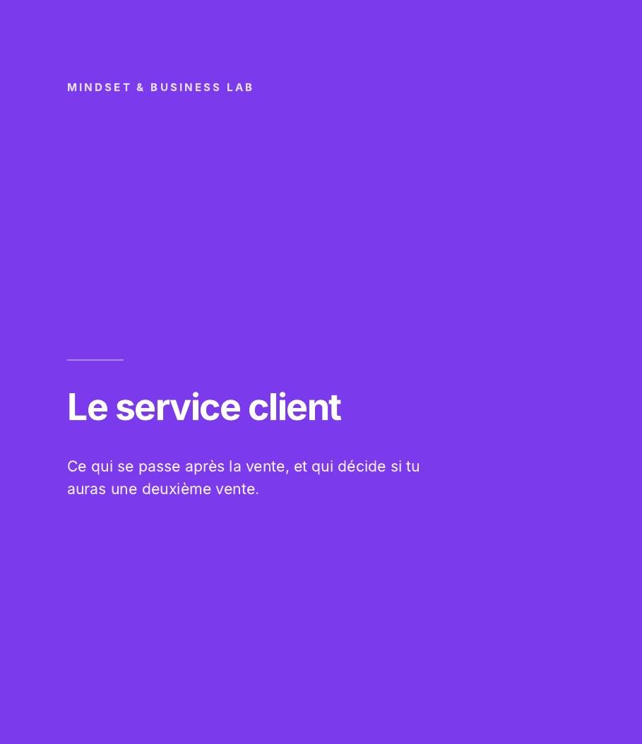 Couverture : Le service client