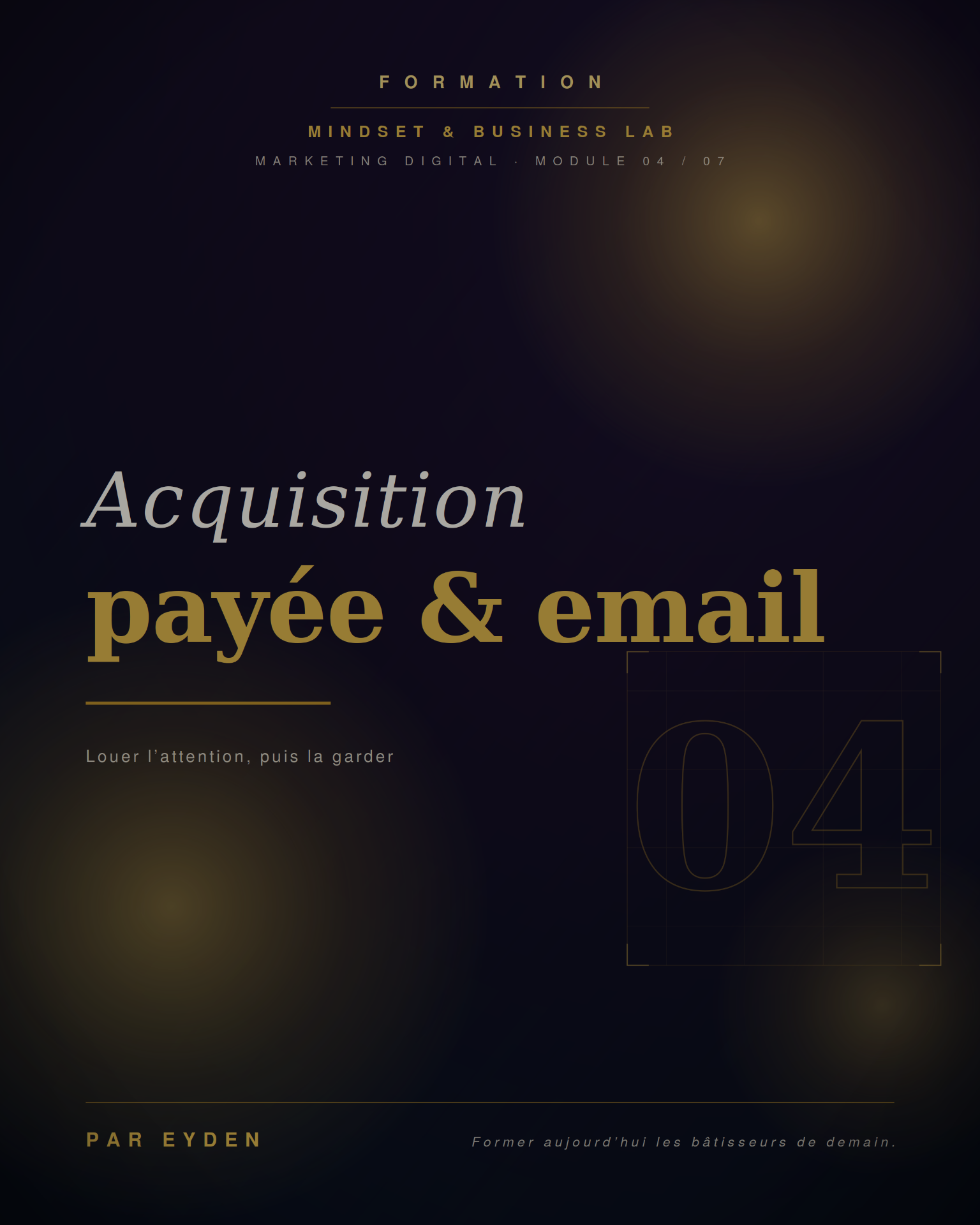 Module 04 — Acquisition payée & email
