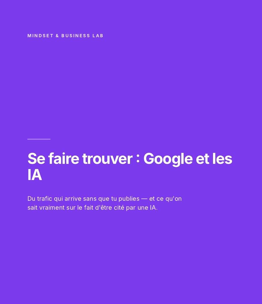 Couverture : Se faire trouver : Google et les IA