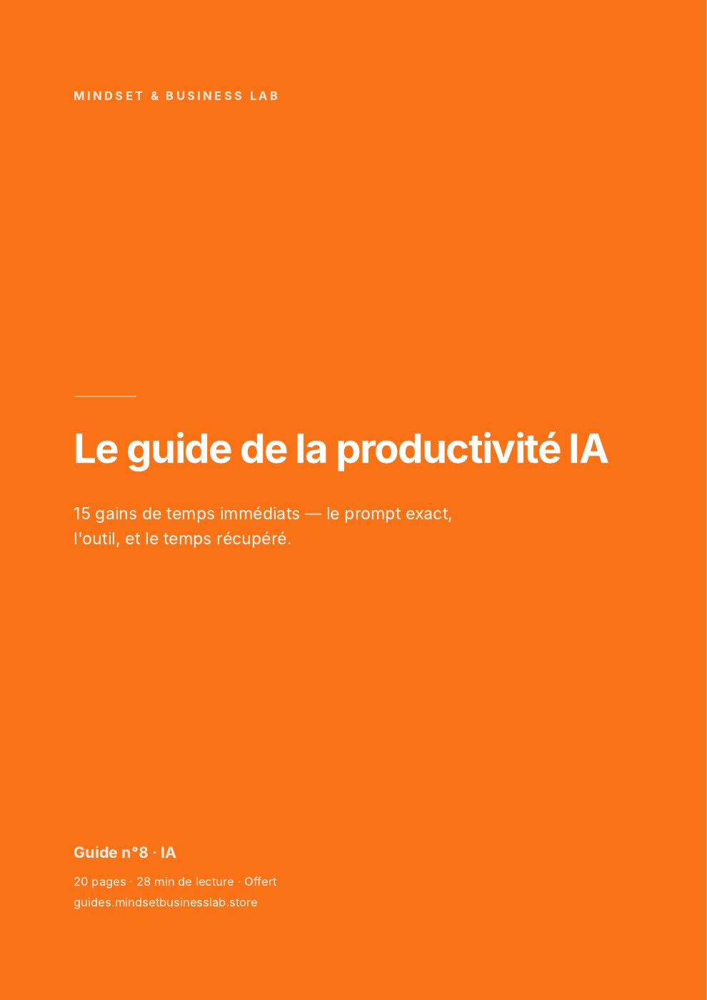 Couverture : Le guide de la productivité IA