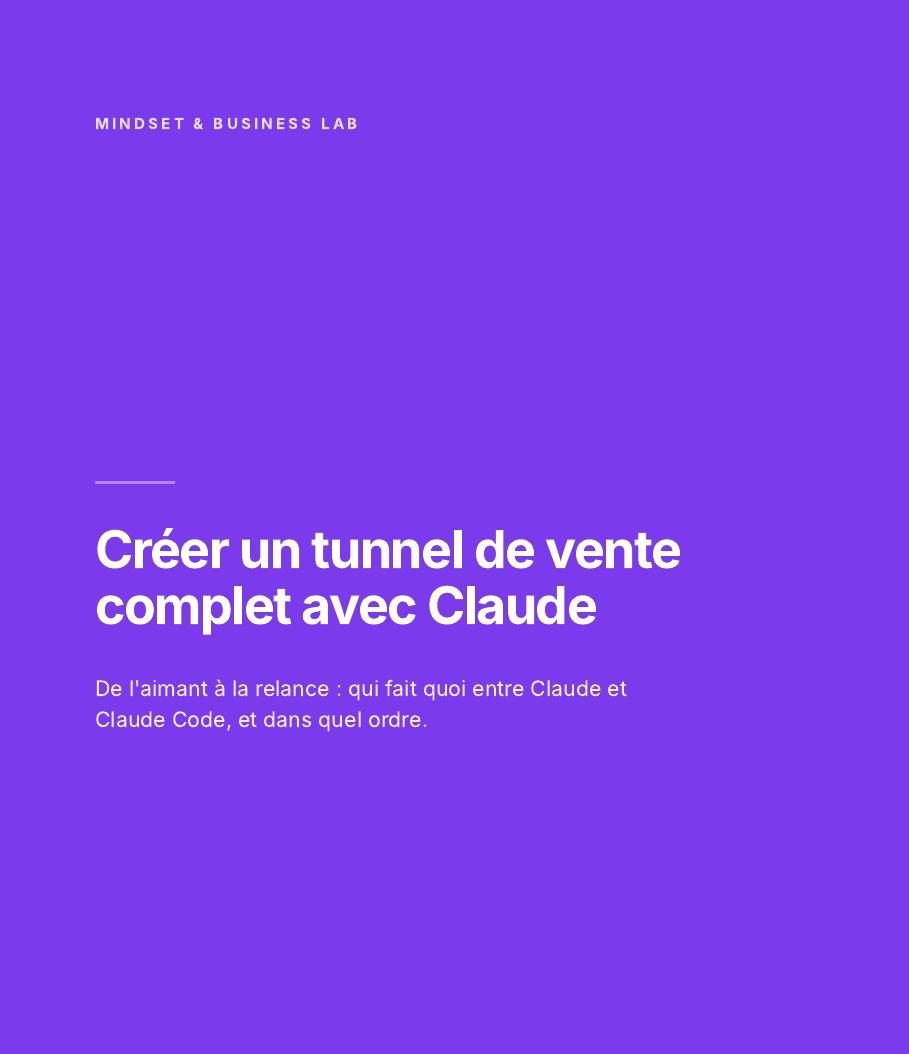 Couverture : Créer un tunnel de vente complet avec Claude
