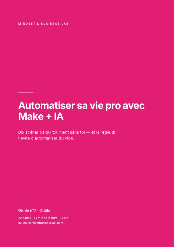 Couverture : Automatiser sa vie pro avec Make + IA