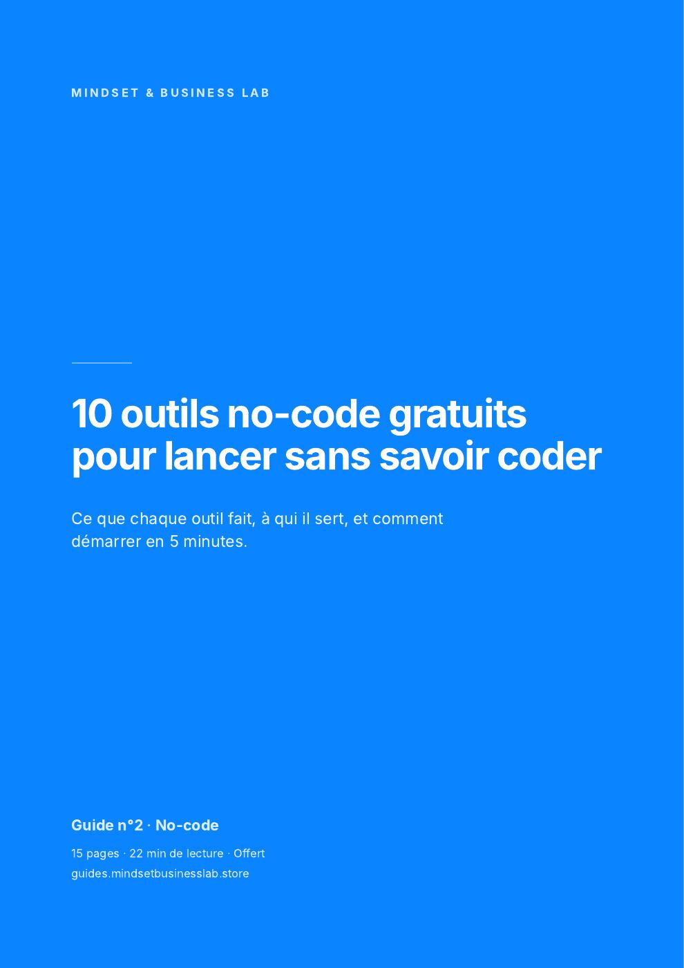 Couverture : 10 outils no-code gratuits pour lancer sans savoir coder
