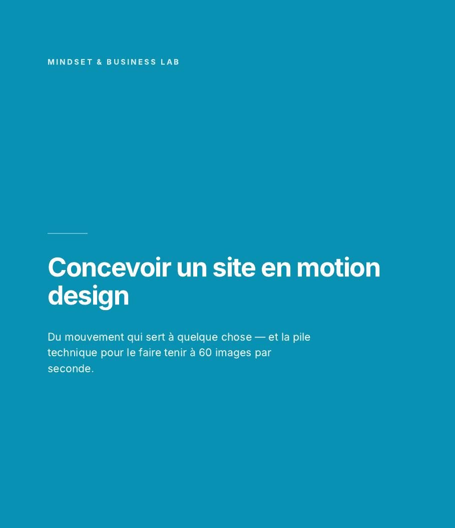 Couverture : Concevoir un site en motion design