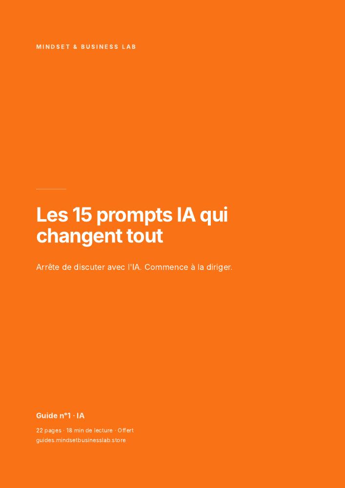 Couverture : Les 15 prompts IA qui changent tout